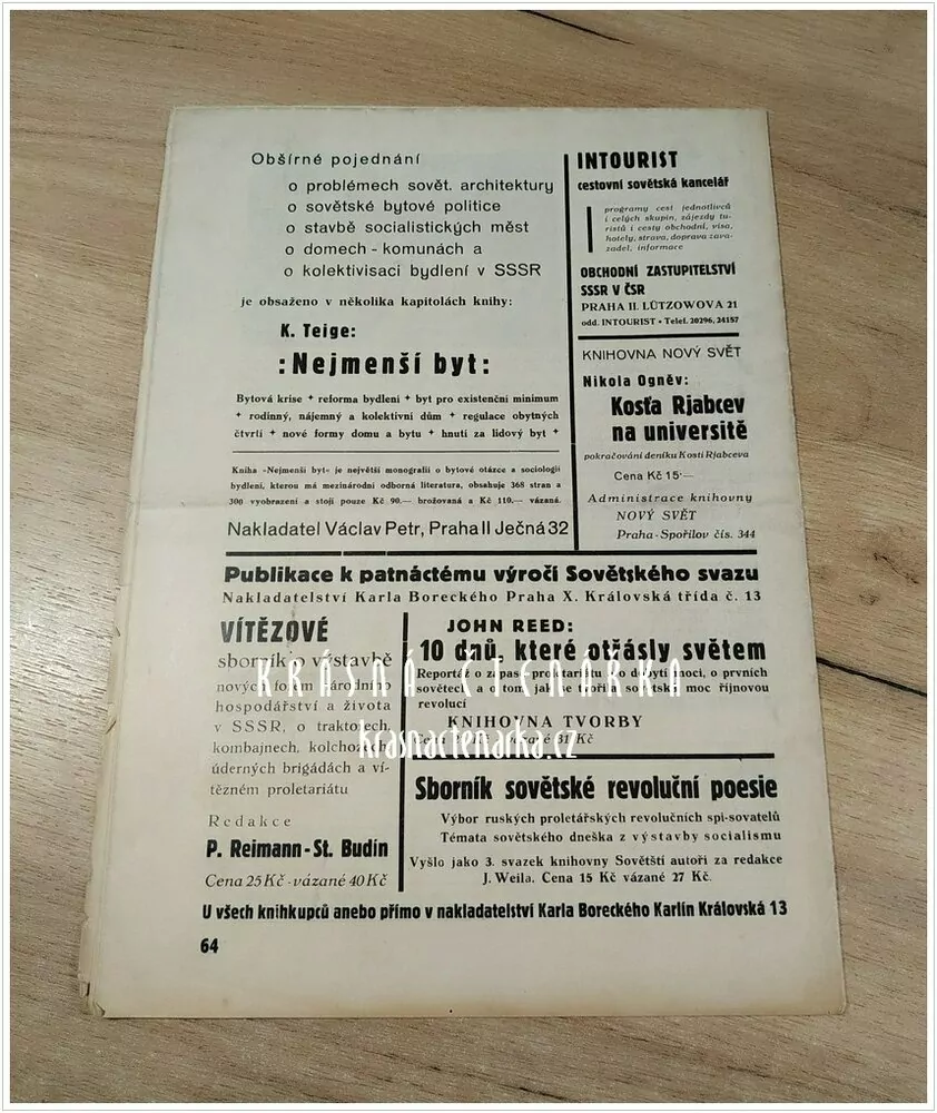 ZEMĚ SOVĚTŮ, časopis společnosti pro hospodářské a kulturní sblížení s SSSR, číslo 4/1932