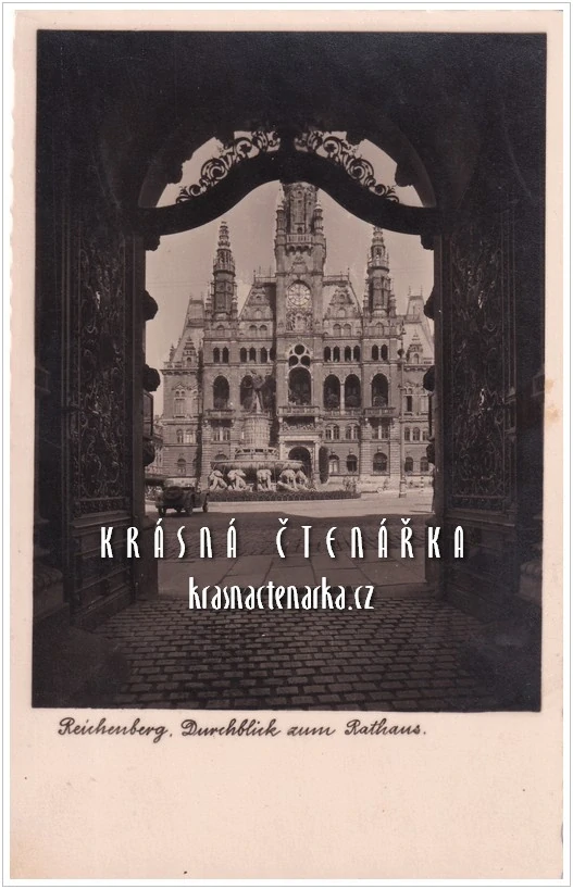 LIBEREC, Radnice, náměstí a také Metznerova kašna