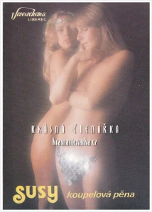 Kalendář kapesní: KOSMETIKA SUSY, Severochema Liberec 1988 (akt žena)