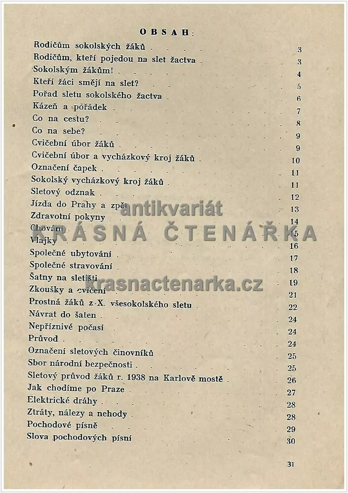 SLETOVÉ POKYNY PRO ŽÁKY (Všesokolský slet v Praze 1948)