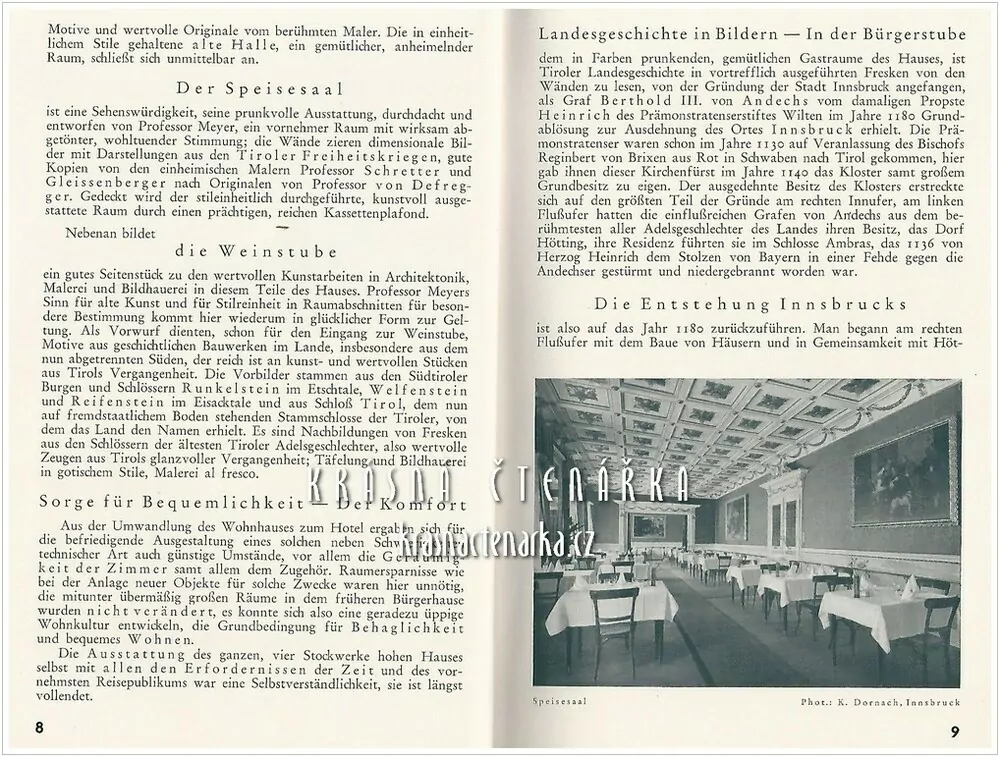 40 JAHRE HOTEL KREID, INNSBRUCK, Juli 1891, Ein Ehrenblatt aus Tirols Verkehrsgeschichte