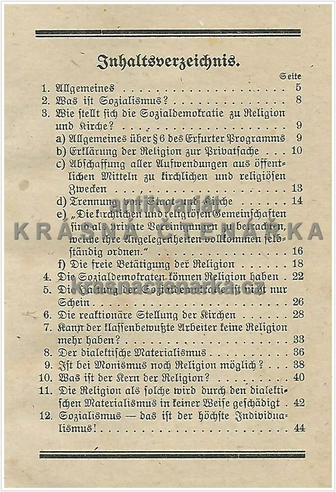 KIRCHE, RELIGION UND SOCIALDEMOKRATIE / DIE SOCIALDEMOKRATIE UND DIE KATHOLISCHE KIRCHE (Felden / Kautsky))