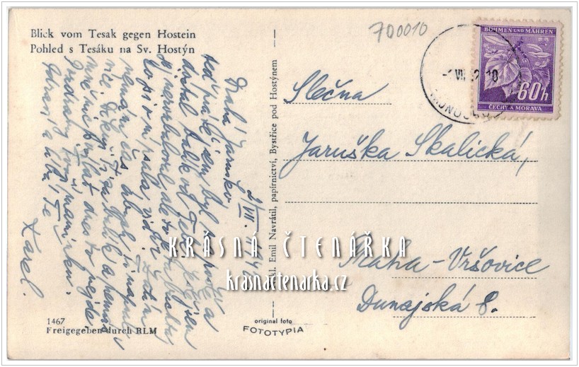 POHLED Z TESÁKU NA SV. HOSTÝN