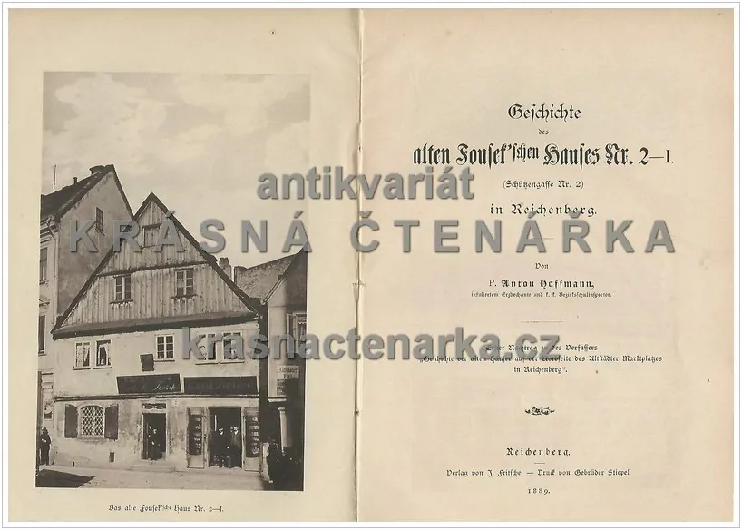 GESCHICHTE DES ALTEN FOUSEK´SCHEN HAUSES NR. 2-1, SCHÜTZENGASSE NR. 2 IN REICHENBERG (Fouskův dům, Liberec)