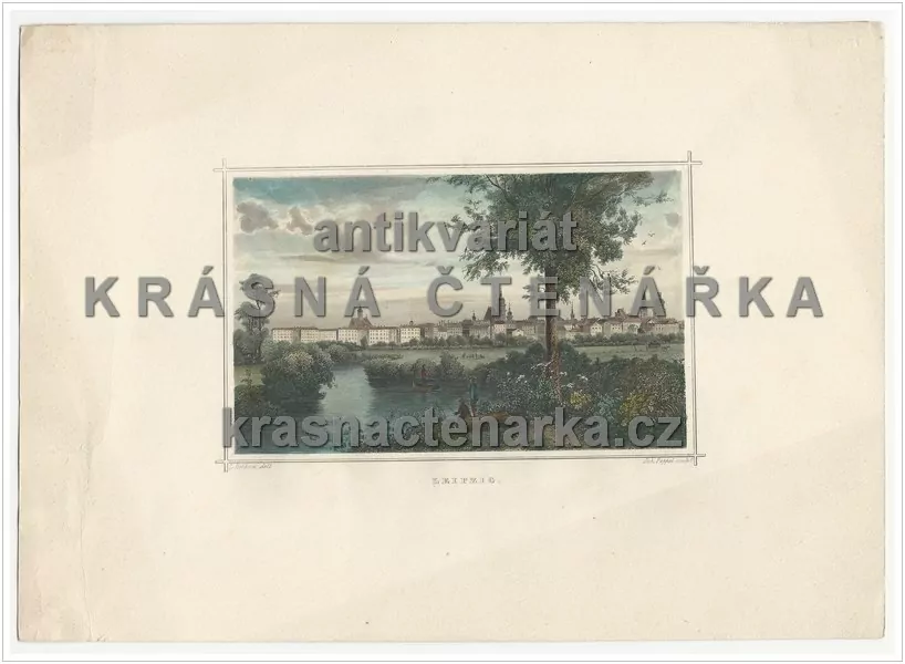 LEIPZIG (Lipsko, Německo)(Rohbock / Poppel, kolorovaná ocelorytina)
