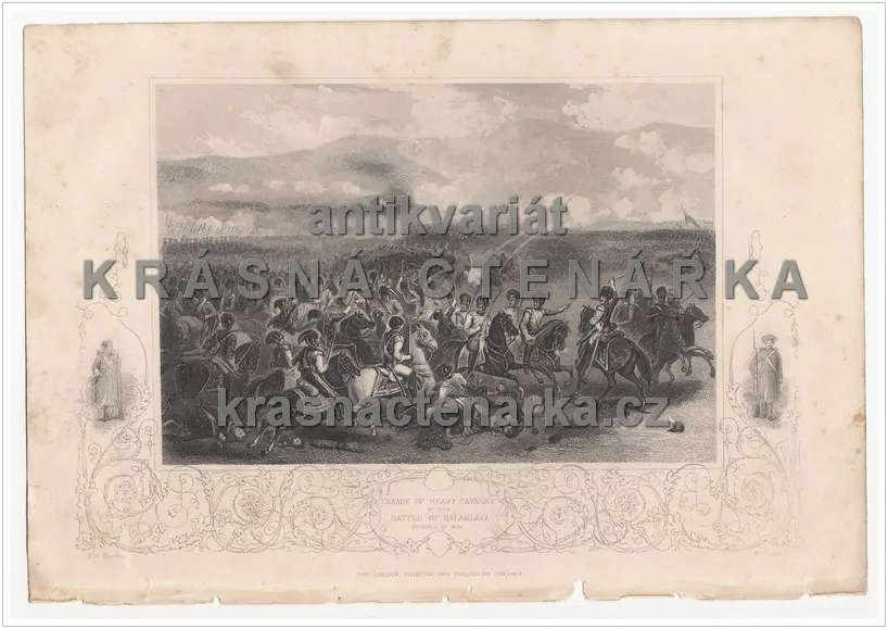 CHARGE OF HEAVY CAVALRY AT THE BATTLE OF BALAKLAVA, BITVA, VOJÁCI(Kearney, Hulland, ocelorytina)