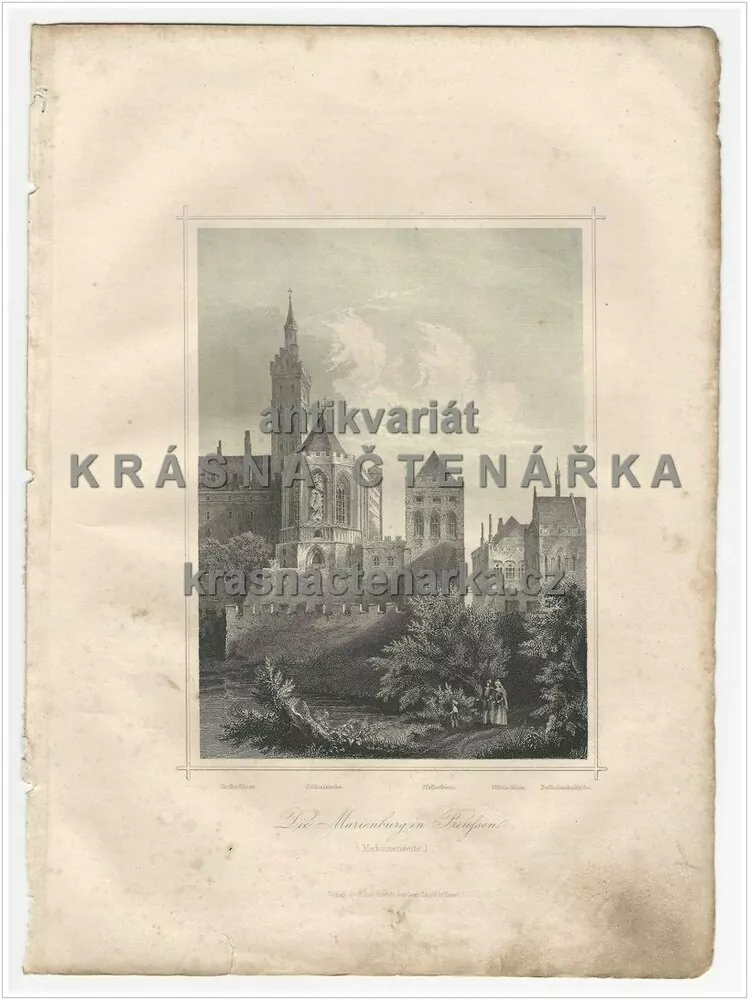 DIE MARIENBURG IN PREUSSEN (Malbork, Polsko) MADONNENSEITE (Lloyd, ocelorytina)