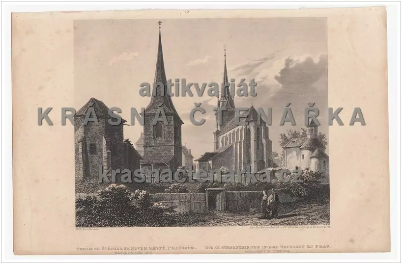CHRÁM SV. ŠTĚPÁNA NA NOVÉM MĚSTĚ PRAŽSKÉM (Kandler / Merckel  ocelorytina)