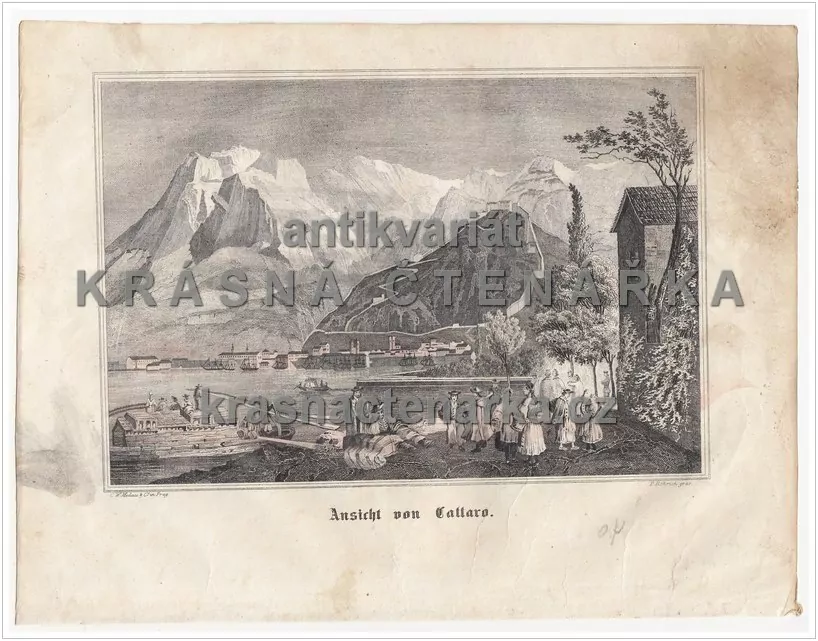 ANSICHT VON CATTARO(Medau / Röhlich, litografie) 