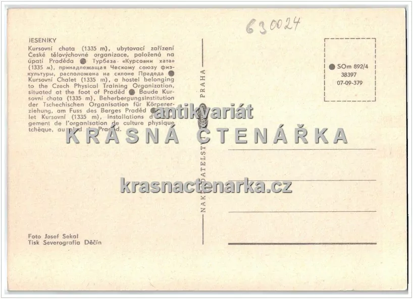 Pohoří JESENÍKY, Kursovní chata