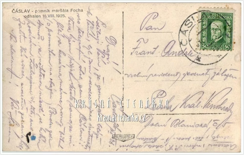 ČÁSLAV, Pomník maršála Focha