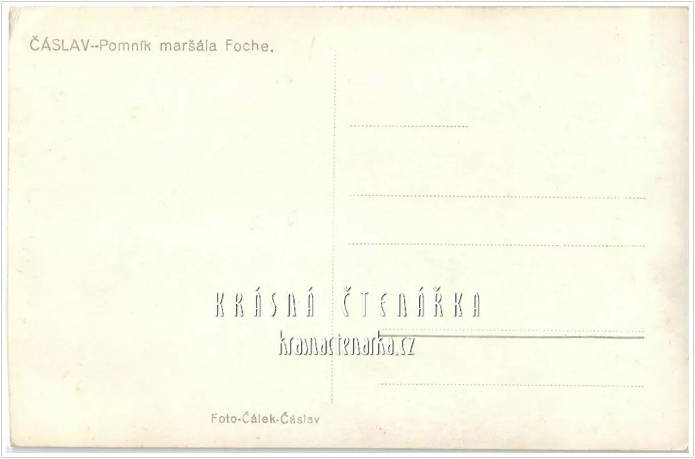 ČÁSLAV, Pomník maršála Focha