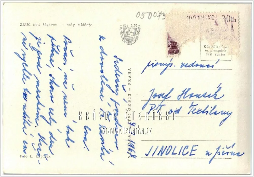 Zámek ZRUČ NAD SÁZAVOU, Sady Mládeže