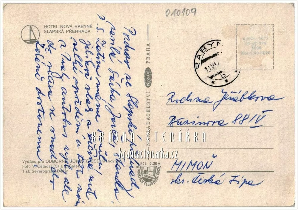 SLAPSKÁ PŘEHRADA - NOVÁ RABYNĚ