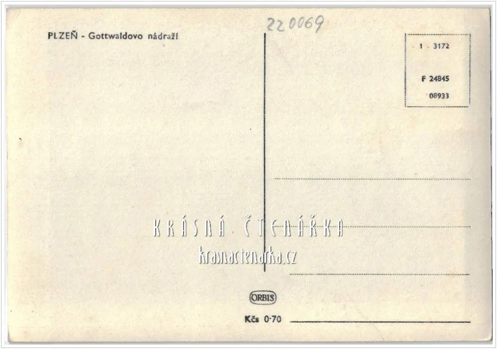 PLZEŇ, Hlavní nádraží, býv. Gottwaldovo nádraží
