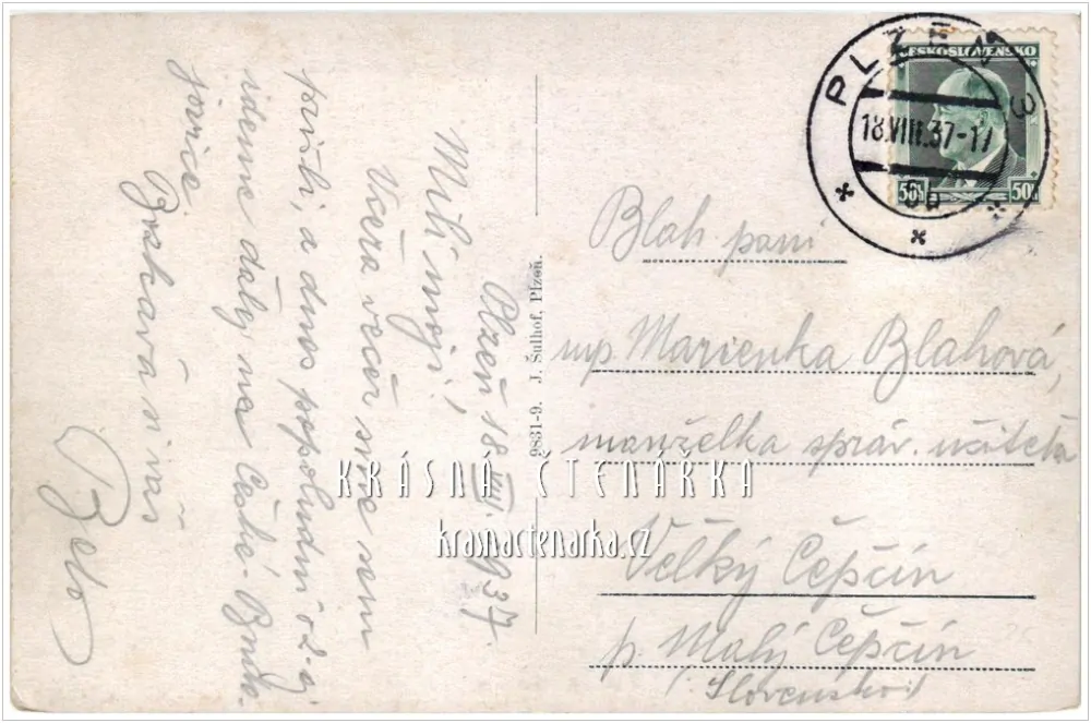 PLZEŇ, Pohled na část města s muzeem