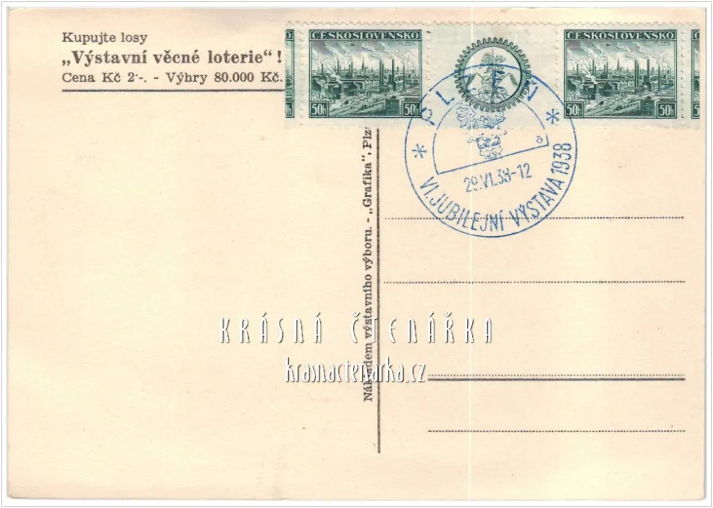 PLZEŇ, VI. jubilejní dělnická, živnostenská a hospodářská výstava 1938