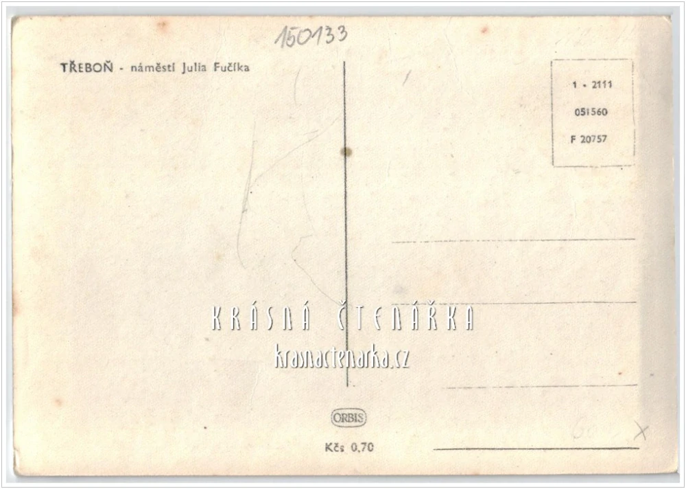 TŘEBOŇ, býv. náměstí Julia Fučíka, nyní Masarykovo
