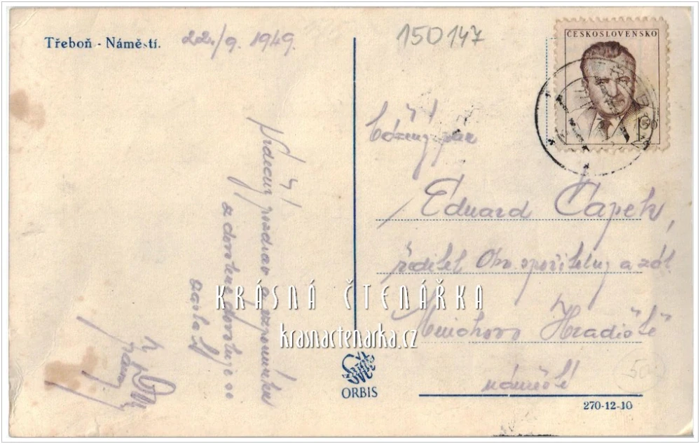 TŘEBOŇ, Náměstí, nyní Masarykovo náměstí