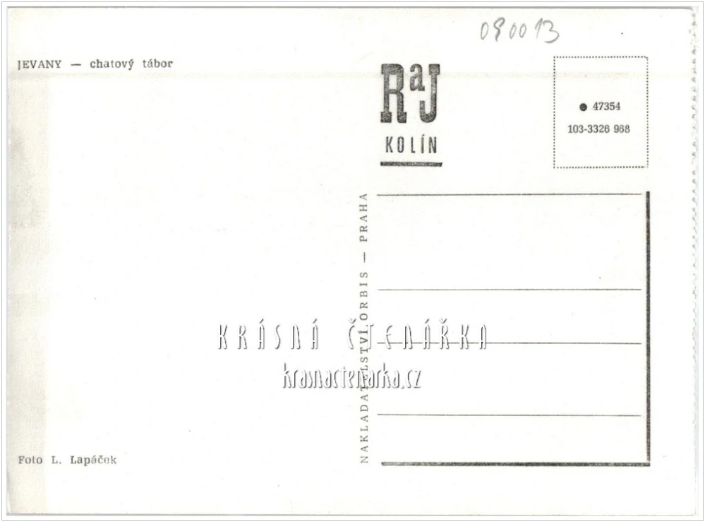 JEVANY, Chatový tábor při hotelu Jevany