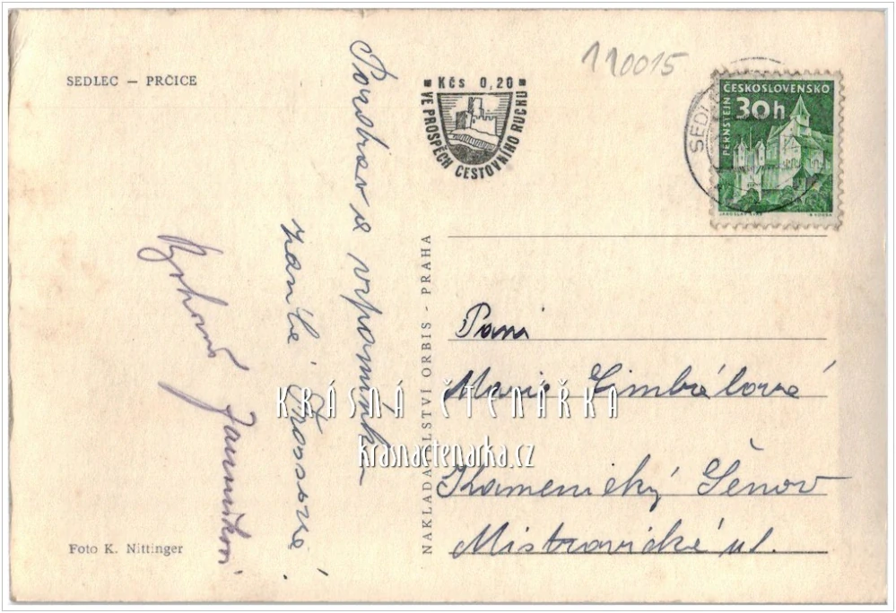 SEDLEC - PRČICE, Pohled na kostel v Prčicích