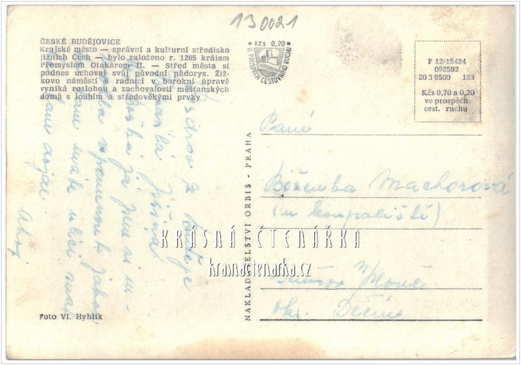 ČESKÉ BUDĚJOVICE, Žižkovo náměstí, nyní nám. Přemysla Otakara