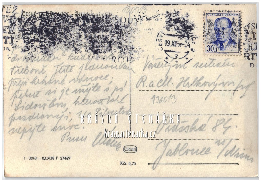 ČESKÉ BUDĚJOVICE, Žižkovo náměstí, nyní nám. Přemysla Otakara