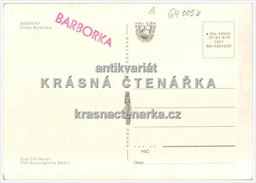 Pohoří JESENÍKY, Chata Barborka