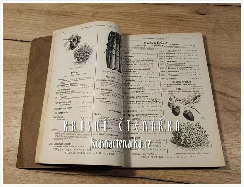 Nabídkový katalog a ceník pro zahradnictví:  WILHELM PFITZER, G.m.b.H, Stuttgart, Hauptpreis- Verzeichnis ... 1926