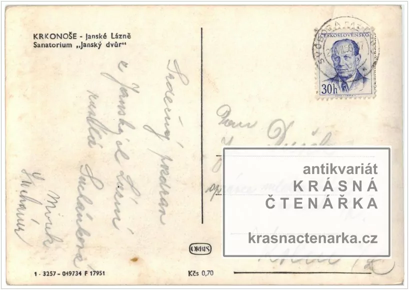 JANSKÉ LÁZNĚ (Sanatorium Janský dvůr z Lázeňské ulice)