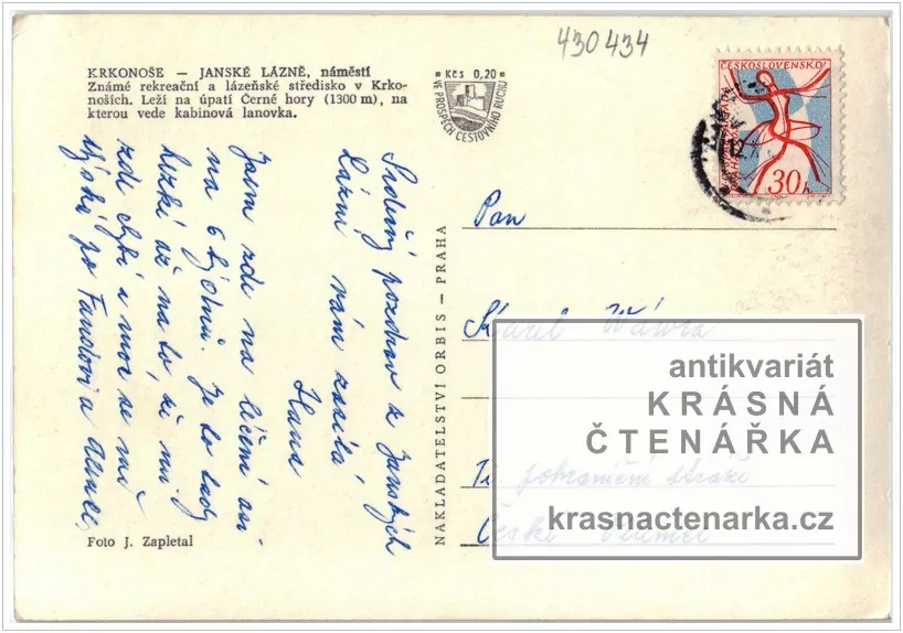 JANSKÉ LÁZNĚ (Náměstí i s původní lázeňskou restaurací)