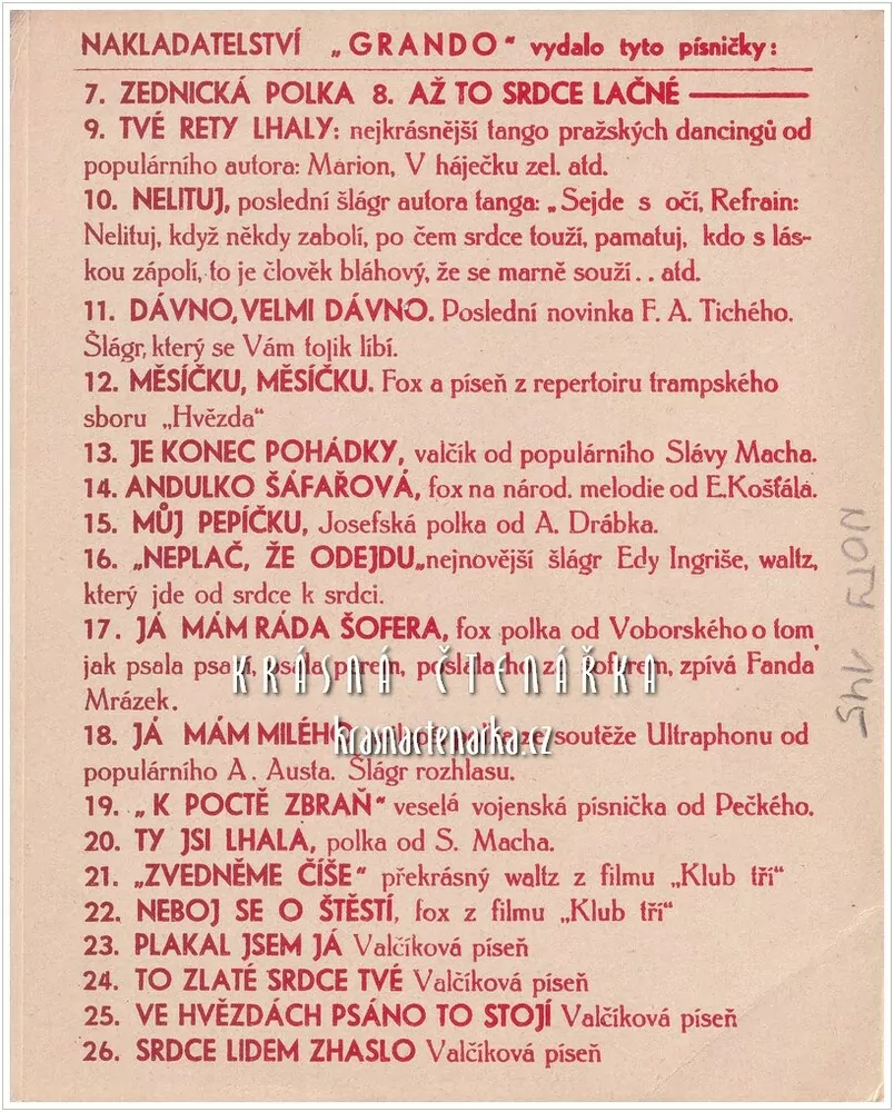 Píseň TO ZLATÉ SRDCE TVÉ ...