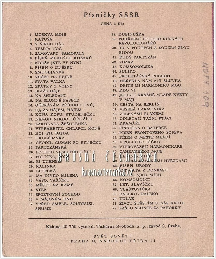 Píseň ZAŠLO SLUNCE ZA PAHORKY