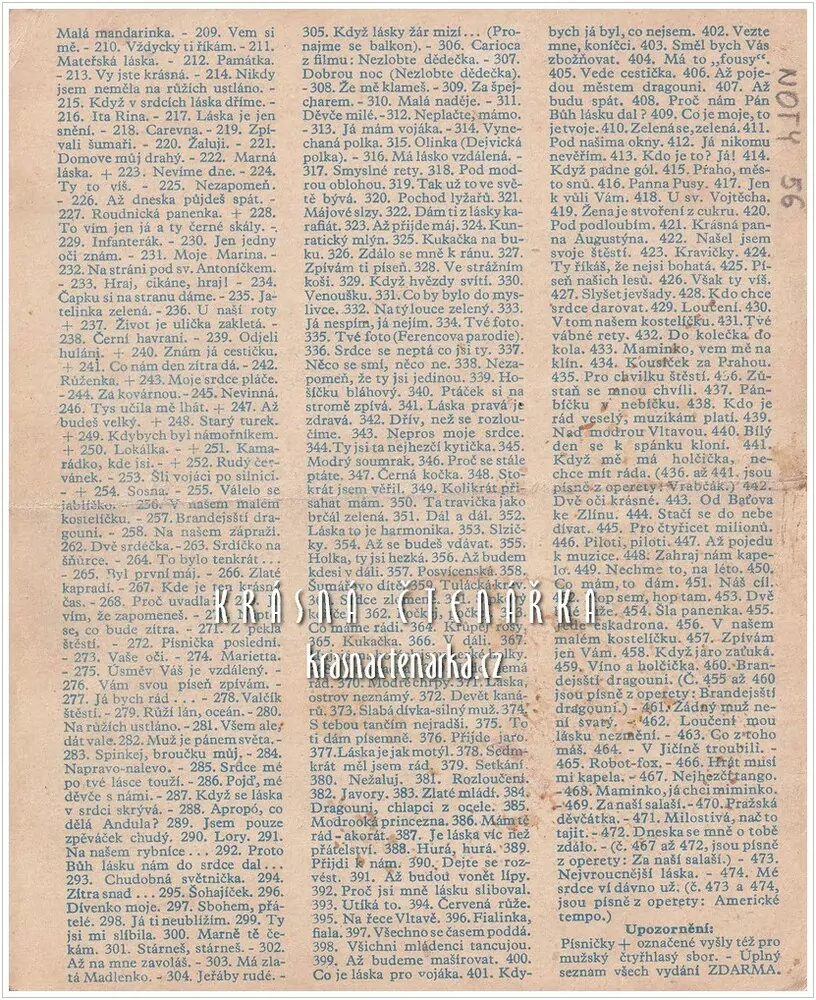 Píseň DNESKA SE MNĚ O TOBĚ ZDÁLO