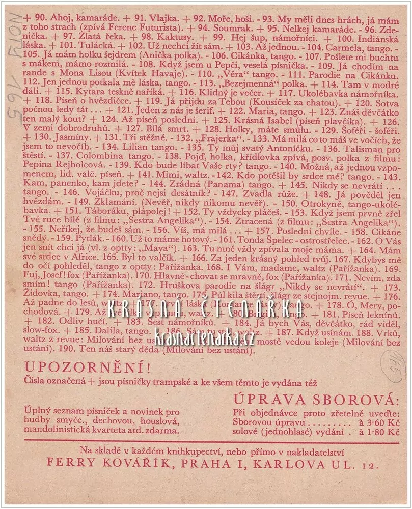 Píseň TY MŮJ SVATÝ ANTONÍČKU