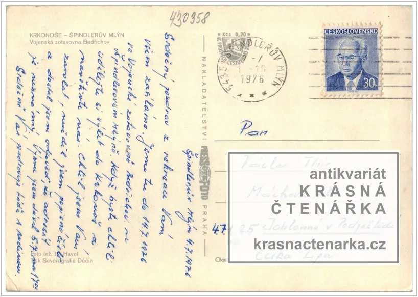 ŠPINDLERŮV MLÝN - BEDŘICHOV (Vojenská zotavovna)