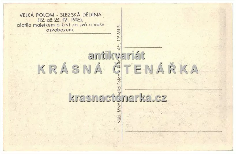 VELKÁ POLOM po osvobození v dubnu 1945