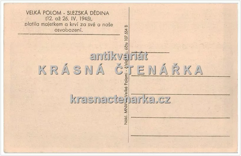 VELKÁ POLOM po osvobození v dubnu 1945
