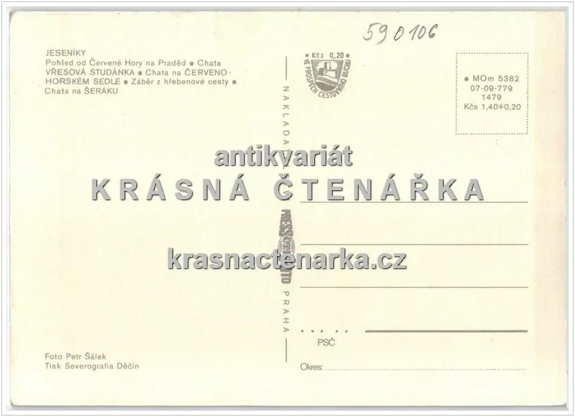 Pohoří JESENÍKY, Turistické chaty