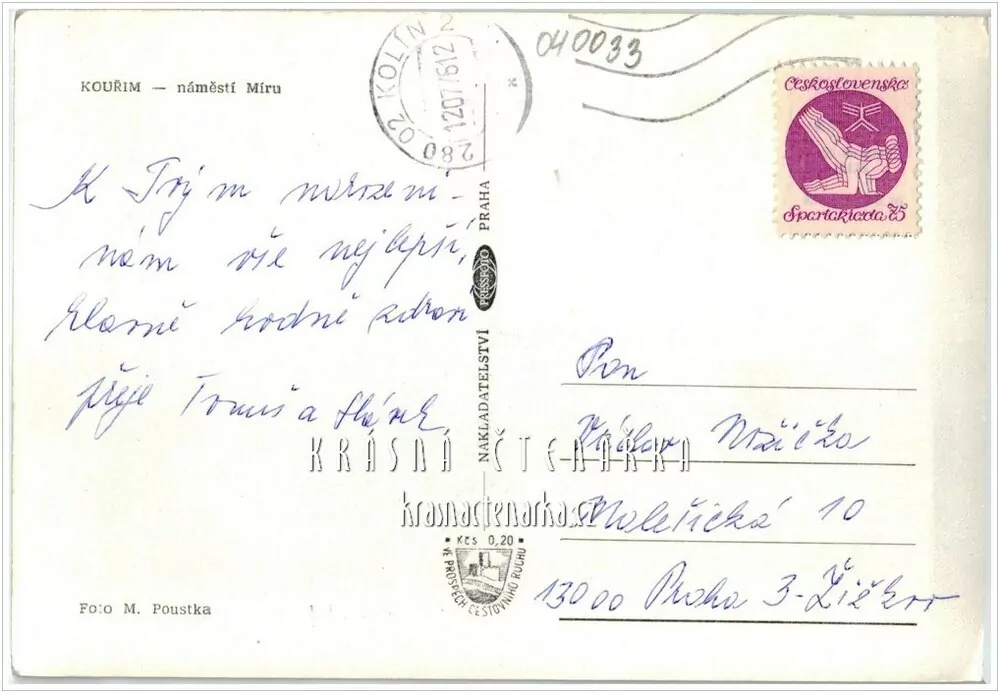 KOUŘIM, Náměstí i s autobusem