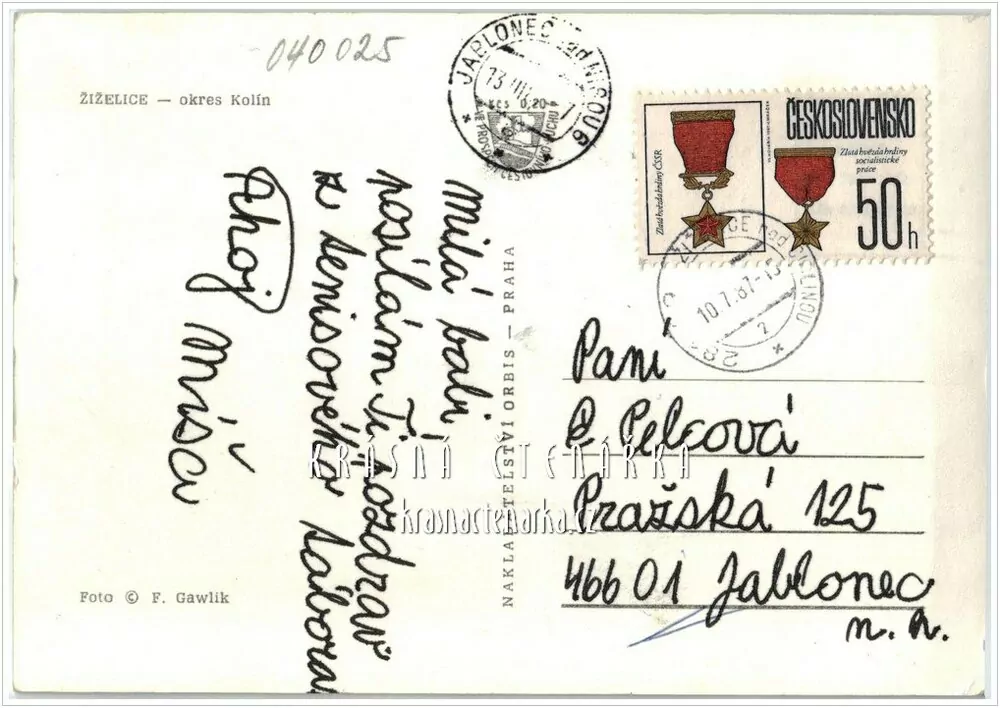 ŽIŽELICE, Pohled z náměstí do ul. Palackého