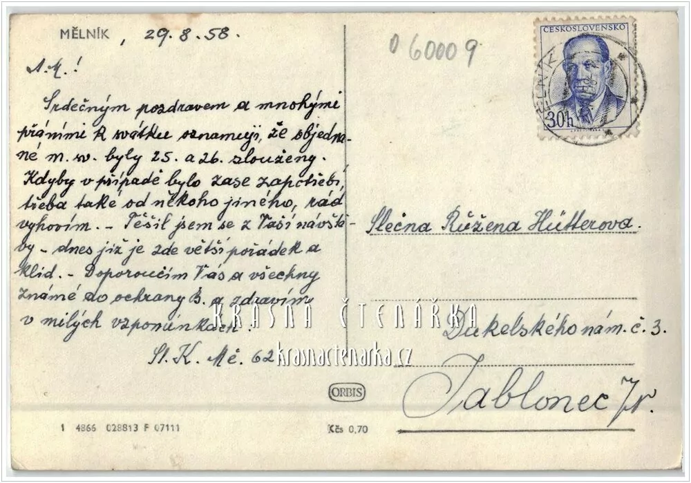 MĚLNÍK, Pohled na kostelní věž a okolí