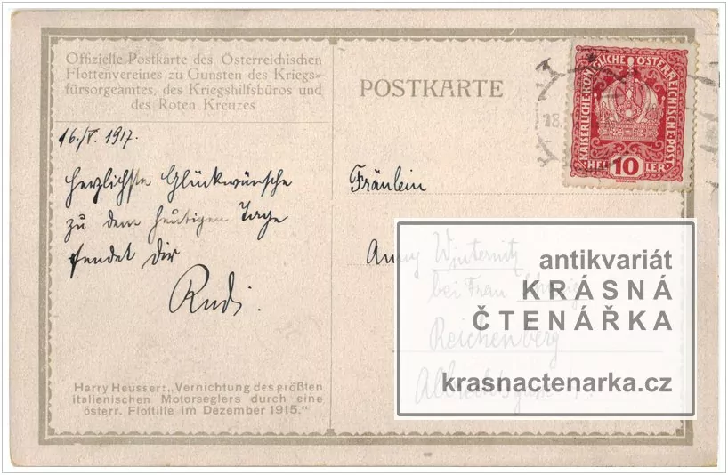 Požár a zničení italské lodi v roce 1915