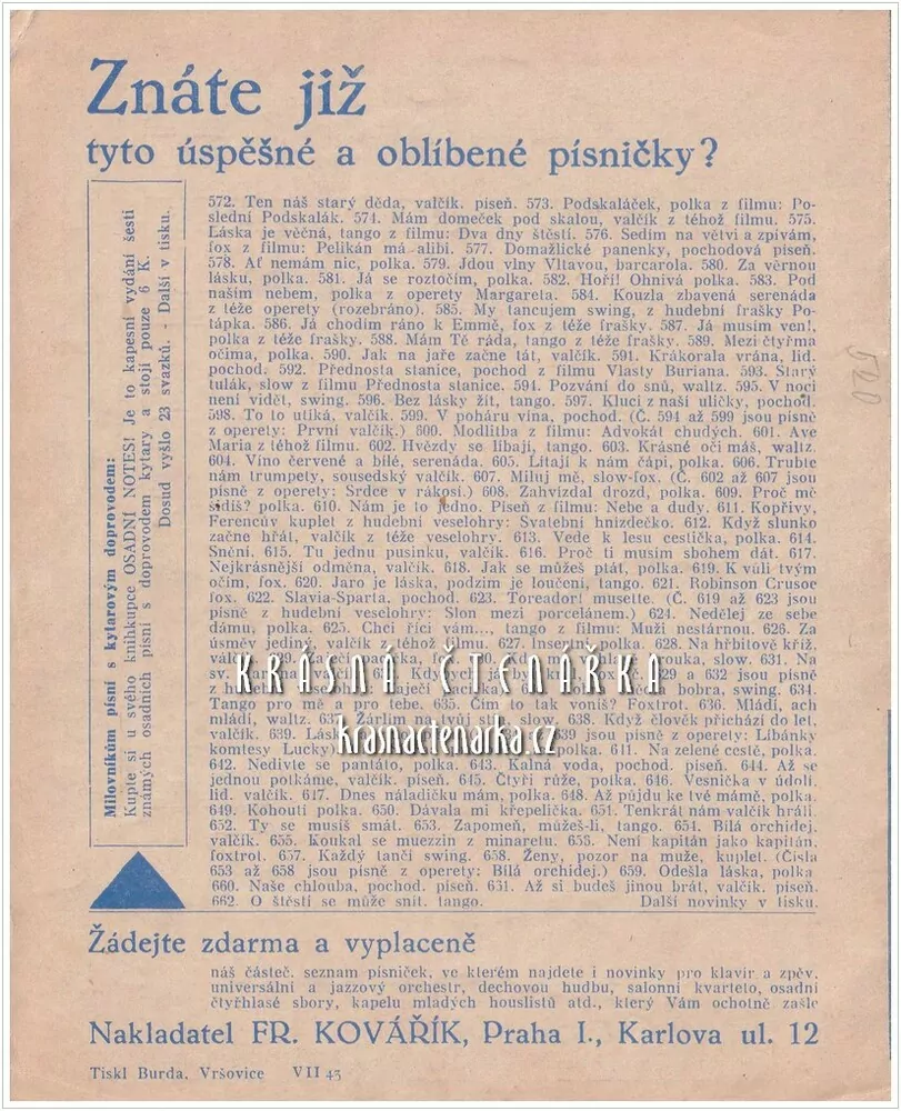 Píseň PRVNÍ VALČÍK