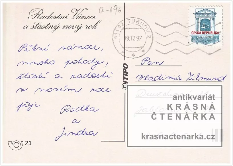 Přání VÁNOČNÍ či NOVOROČNÍ