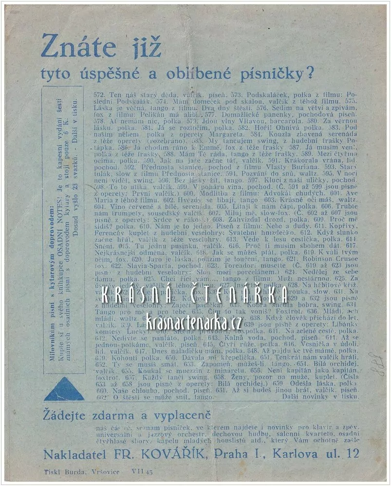 Píseň LÍTAJÍ K NÁM ČÁPI