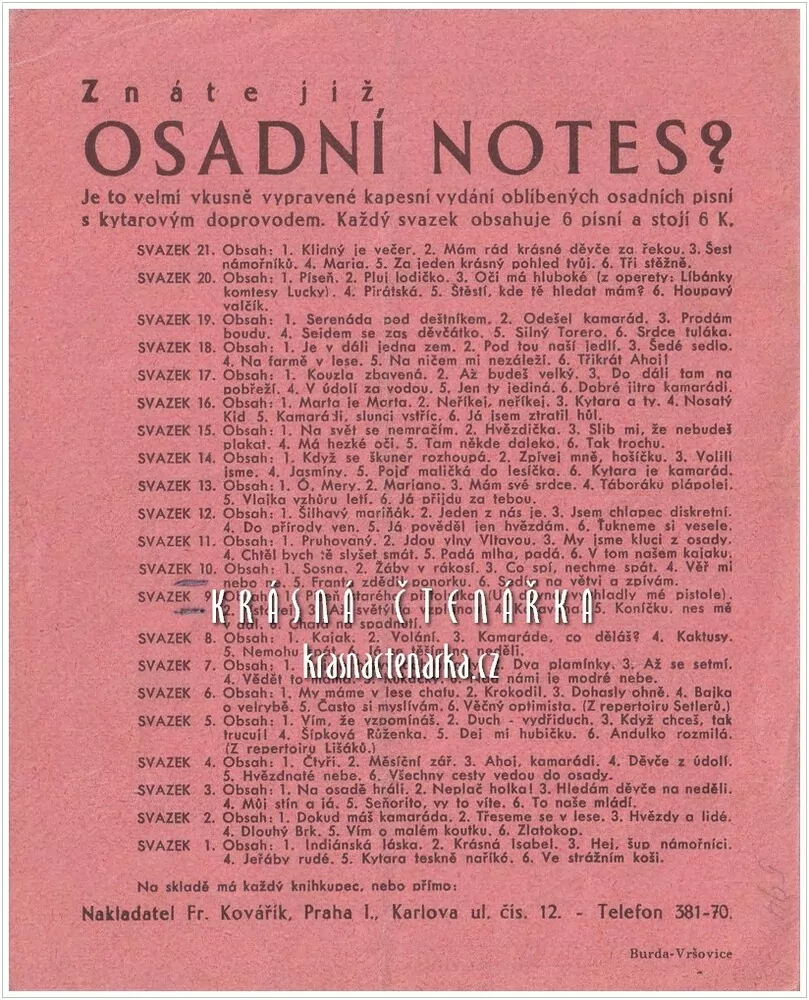 Píseň ZAJEČÍ PACIČKA