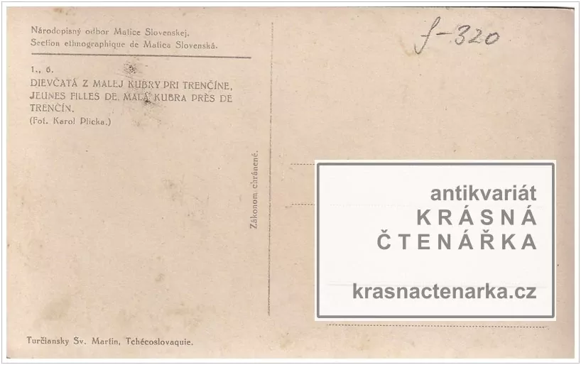 ŽENY V KROJÍCH (Dievčatá z Malej Kubry pri Trenčíně)