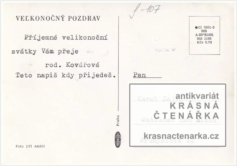 Přání VELIKONOČNÍ s kuřátky