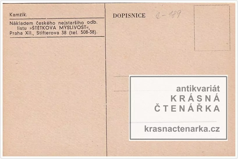 Myslivecký motiv: LESNÍ ZVĚŘ - KAMZÍK